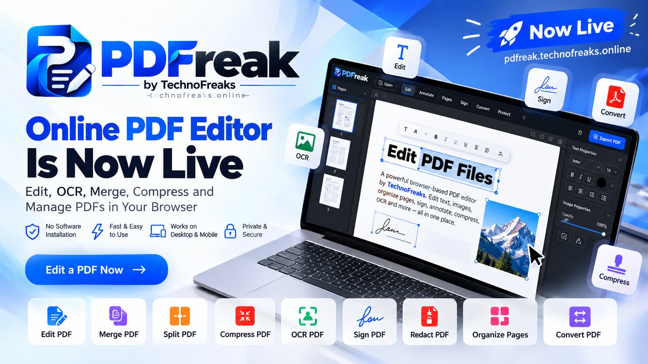 PDFreak: Free Online PDF Editor — Best Browser Tool to Edit, OCR, Merge, and Compress PDFs